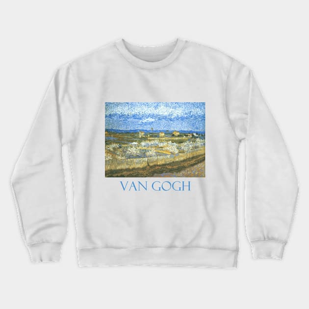 Peach Trees in Blossom by Vincent van Gogh Crewneck Sweatshirt by Naves